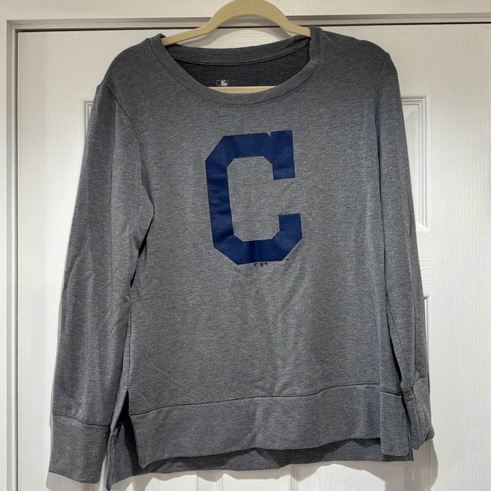 EUC Women’s Cleveland Baseball Tunic Style Top